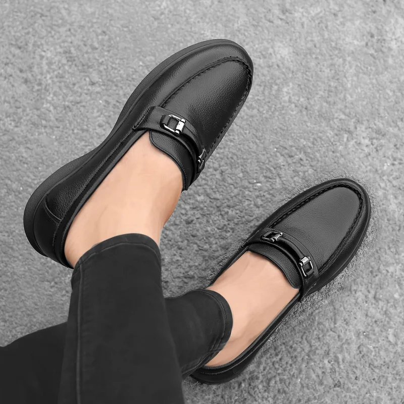 Bacca Bucci Black LISBON Dress Loafer Moccasins Driving Shoes for Men | Best Price UAE